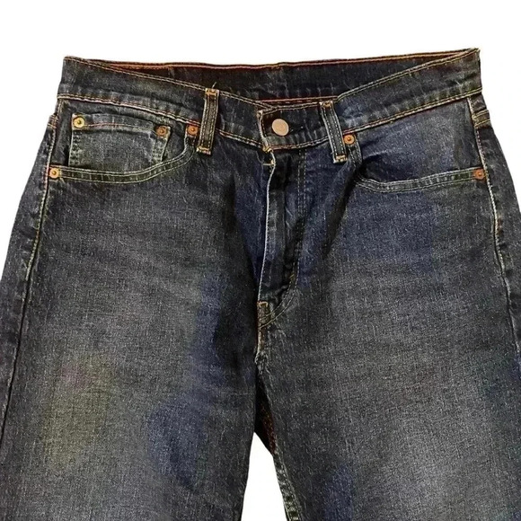 VGT LEVI'S 505 Strauss Men's Jeans Relaxed Straight Stonewash Denim Size W32 L32 - Picture 3 of 16